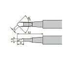 太洋電機産業（goot） 替こて先　XST-80G用 1mm幅(C型) 1本 XST-80HRT-1C