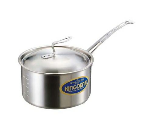 中尾アルミ製作所 ニューキングデンジ 深型片手鍋(目盛付)15cm 1個 4328000の通販は
