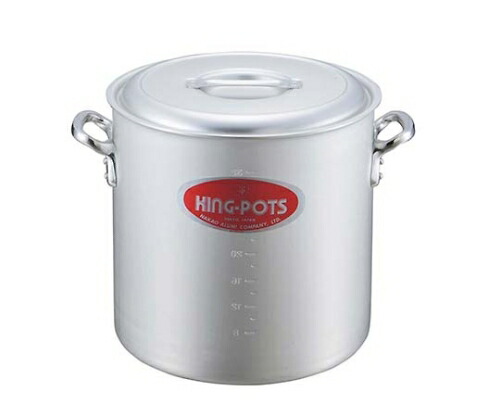 中尾アルミ製作所 キングアルマイト 寸胴鍋(目盛付)21cm 1個 7259100