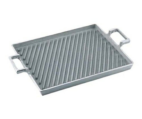 江部松商事 アルミイモノ 角型 斜溝付 ステーキパン 外寸355×240 1個 6380500 8,403円