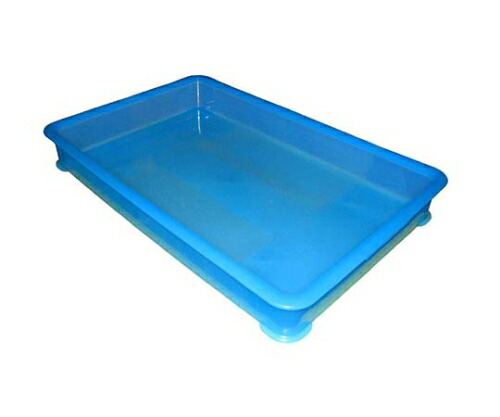 江部松商事 EBM PP半透明カラー番重 B型 大 ブルー(サンコー製) 1個 3757310