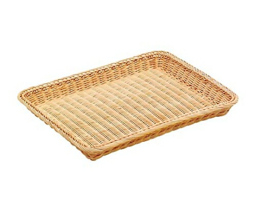 萬洋 籐製 浅型パンカゴ 42号 16-732W 白 1個 350900の通販は