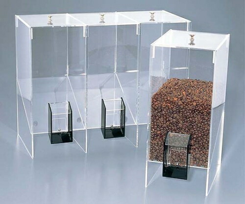 江部松商事 アクリル コーヒービーンズディスペンサー 282 トリプル 1個 6383100