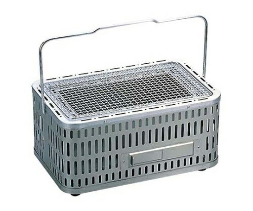 グリーンライフ 角型卓上シチリン 団炭 網付 ビッグ SC-452 1個 7495200