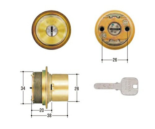美和ロック（MIWA） MIWA取替用シリンダー 1個 MCY-502の通販は