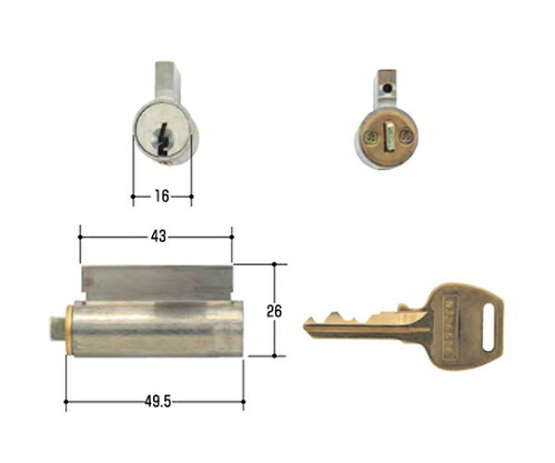 ウエスト WEST取替用シリンダー 1個 WCY-64