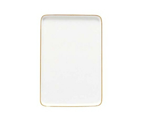 よし与工房 陶器 角ケーキトレー EM-16-WS 1個 578200の通販は