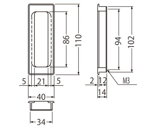 シロクマ ソリッド長両手掛110ミリ仙徳 1個 MB-14の通販は 7,301円