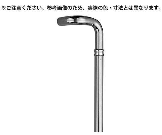 シロクマ L形丸棒引き取り手大クローム 1個 NO-253L