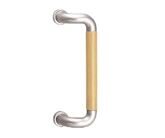 シロクマ L型ハーモニー取手 （亜鉛合金+自然木） 両面用230mm シルバー/Lオーク 1個 No.121の通販は