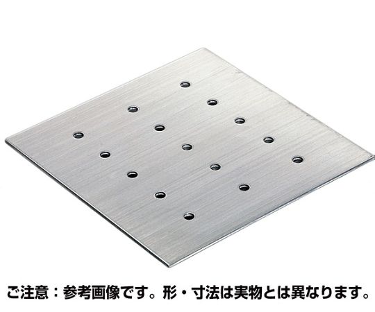 奥岡製作所 排水用ピット蓋 集水桝用 歩道用 250×250mm 丸穴 ヘアライン仕上 1枚 OSPB-5-25の通販は