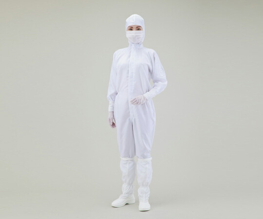 無塵衣ＡＳ１９７Ｃ　フード付　白　Ｓ　【アズワン】の通販は 6,162円