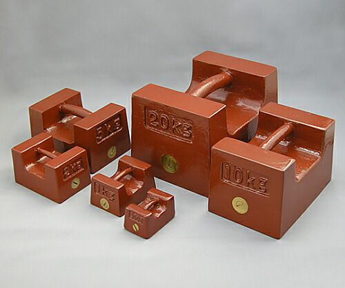 村上衡器製作所 鋳鉄製まくら型分銅 M1級 20kg  1個の通販は