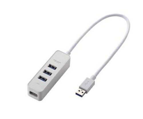 エレコム USBHUB3.0 マグネット バスパワー 4ポート ホワイト U3H-T405BWH 1パックの通販は