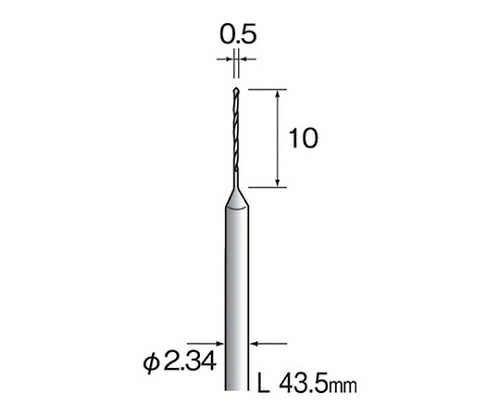 ミニター ツイストドリル　ハイス　０．５ｍｍΦ　（１０個） KA1111 1パック(10個入)
