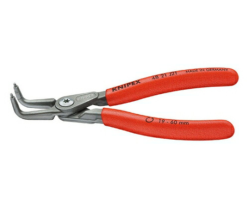 KNIPEX 穴用精密スナップリングプライヤー　曲（パッケージ入） 4821-J01 1本の通販は 5,340円
