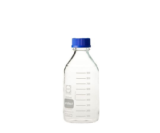 DWK Life Sciences ねじ口びん　セーフティコート　青キャップ付　1L 017280-1000A 1箱(10個入)