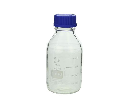 DWK Life Sciences ねじ口びん　セーフティコート　青キャップ付　500mL 017280-500A 1箱(10個入)