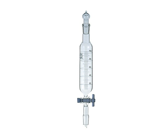 柴田科学 SPC分液ロート　円筒形　PTFEコック付　目盛付　100mL 030270-19100 1個