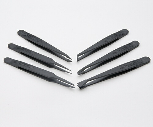 IDEAL-TEK プラスチックピンセット６本組　ID-K6CF  1セット(6本入)