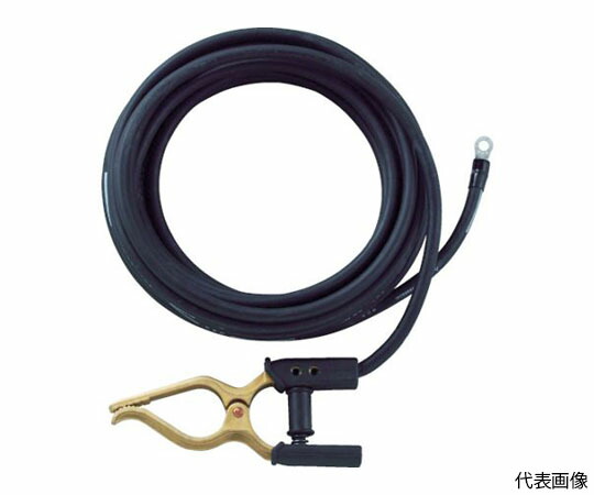 トラスコ中山 キャブタイヤケーブル　アースクリップ丸端子付　5m TCT-3805KE 1セット