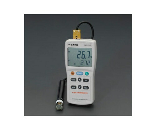 デジタル温度計セット 2点計測 佐藤計量器製作所 EA701SG-22B (68-1836-95) 佐藤計量器製作所 -203.3⁄+1368ﾟC デジタル温度計(2