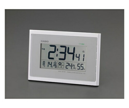 エスコ 260x35x180mm[電波]掛・置兼用時計 EA798CA-111A 1個