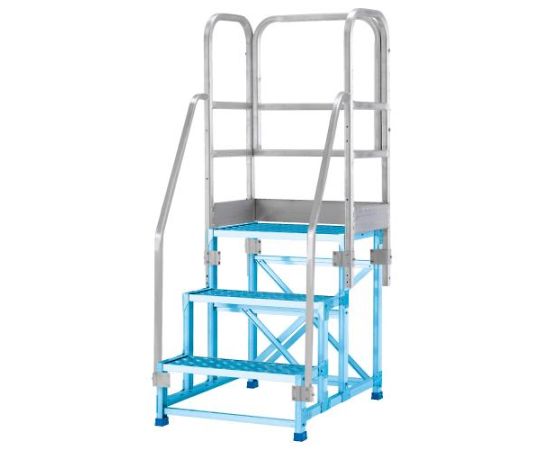 エスコ 左右・正面手すり（3段用/EA903BM-3用） EA903BM-72 1セット