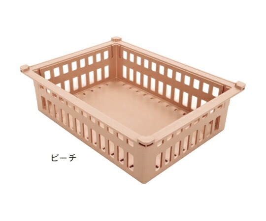 サカセ バスケット　34-10タイプ（深さ10cm）耐熱・制電　ピーチ 1個 PBDX34-10