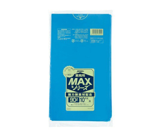 ジャパックス 業務用MAX 90L HDPE 青 0.025mm 1ケース(10枚×30冊入) S-91