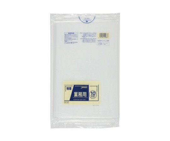 ジャパックス 業務用重量物対応80L LLDPE 透明 0.08mm 1ケース(10枚×10冊入) DK88