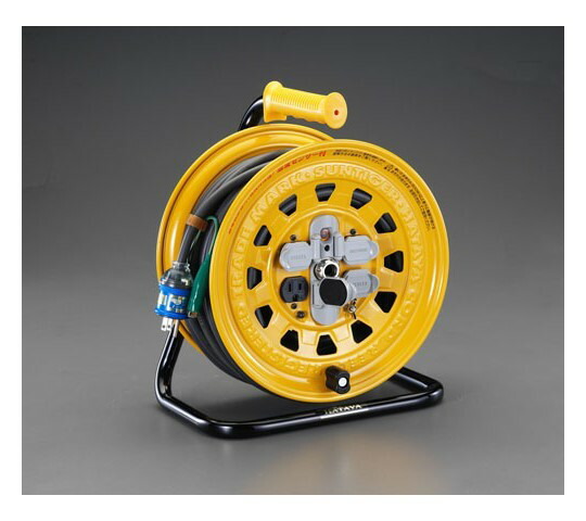 エスコ コードリール（漏電遮断付）　AC125V/15A/30m 1台 EA815D-30A