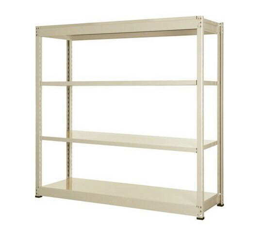 エスコ 1800×600×1800mm/150kg/4段スチール棚 1台 EA976DK-180C