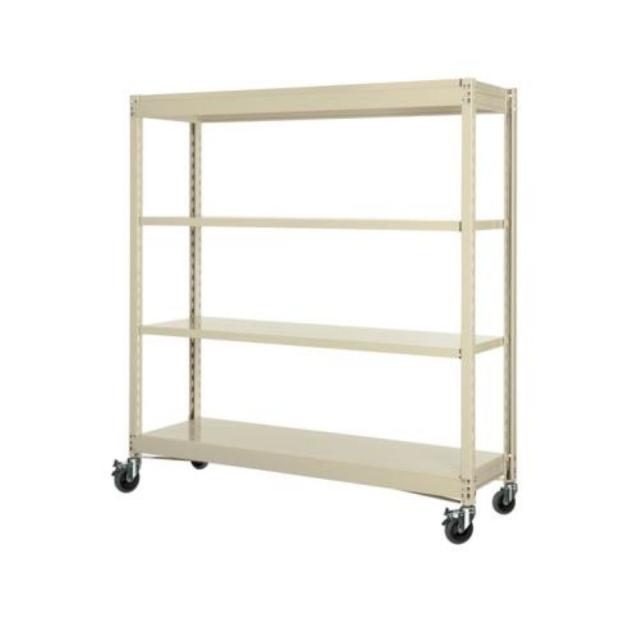 エスコ 1800×600×1500mm/150kg/4段スチール棚/キャスター付 1台 EA976DT-180C