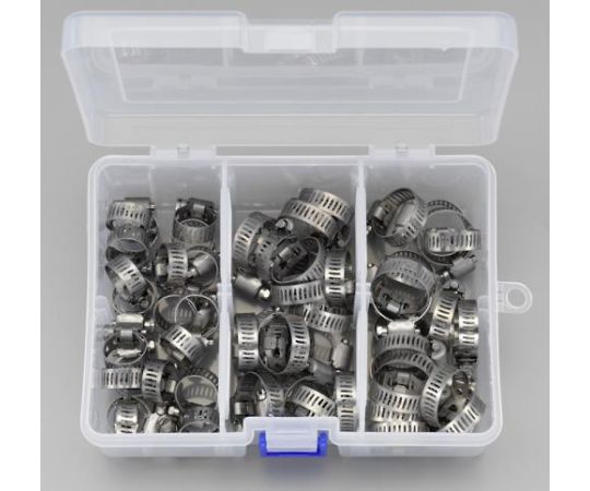 エスコ ホースクランプセット（ステンレス製）　5．6−23mm 1組 EA463C