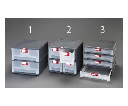 エスコ 450×460×420mm/1列4段収納ボックス(引出し式) 1個 EA506MP-3