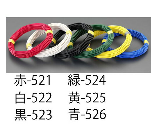 エスコ IV電線(単線/黒)　1.6mm×100m 1巻 EA940AT-523