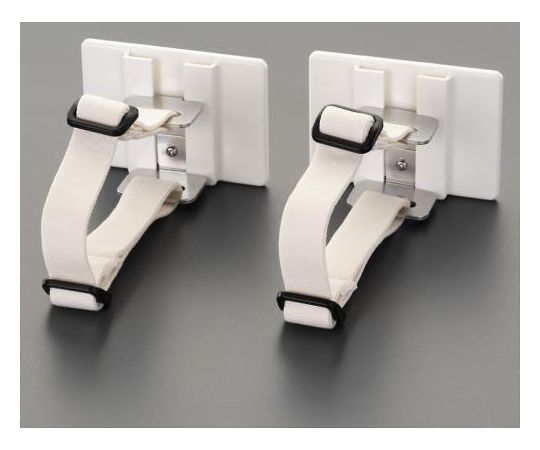 エスコ 63×88mm転倒防止粘着固定具(パイプ用/2個) 1組 EA979D-127