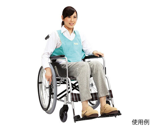フットマーク 車いす用ワンタッチベルト　キーパーII　グリーン×イエロー 1個 403654-02