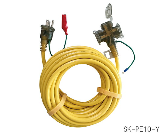 その他 延長コード 3芯3個口 プラグ2芯3芯兼用 1巻 SK-PE10-Y 延長コード・電工ドラム(コードリール)