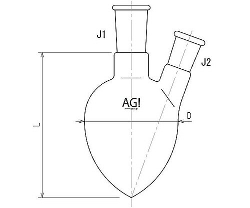 旭製作所 ニッ口梨フラスコ　500mL　24/40・15/35 1個 3232-500-4L2Lの通販は