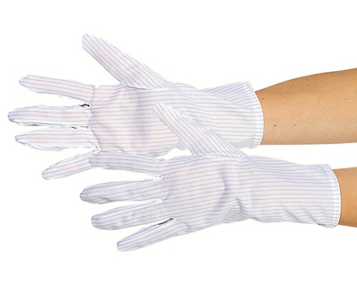 マックス（安全・保護） 低発塵制電ストライプ手袋・ロング（10双入り） 1パック(10双入) MX119-M