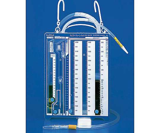 住友ベークライト チェストドレーンバック　Q−1タイプ　シリコンチューブ1.3m　2200mL 1箱(5個入) MD-89110