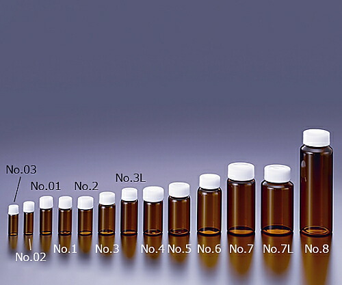 マルエム TSスクリュー管瓶　褐色　110.0ml No.8 1箱(50本入)
