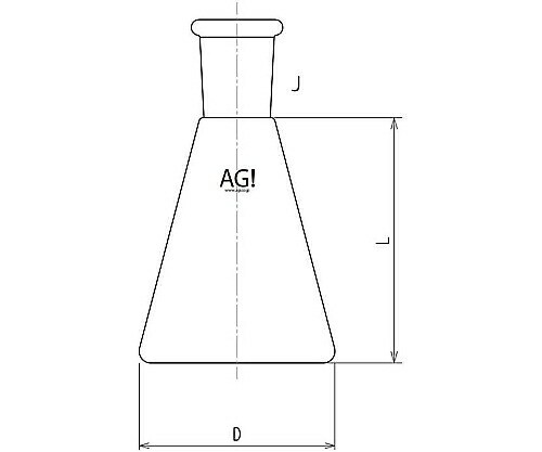 旭製作所 三角フラスコ　1000mL　29/32 1個 3250-1-5M