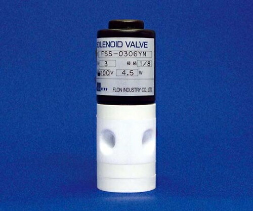 フロン工業 PTFE3方メス電磁弁 FSS-0306YN AC100V 1個 F-2368-004