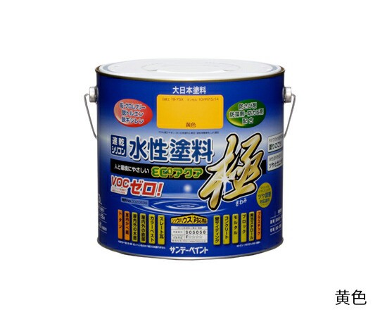 サンデーペイント 水性ECOアクア 黄色 3L 1缶 ｷｲﾛの通販は