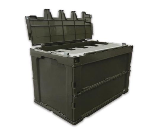 エスコ 648×440×419mm/92.2L折畳コンテナ(OD/蓋付5個) 1セット EA506AA-9Eの通販は 26,180円