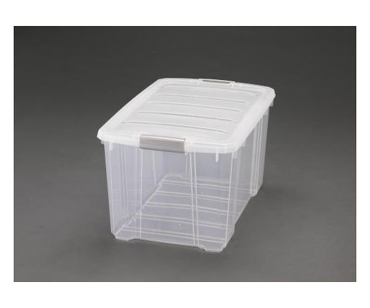 エスコ 590×388×324mm収納ボックス(バックル付/クリアー/6個 1CS EA506L-4B 14,272円
