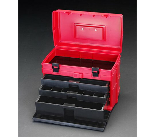 エスコ 420×245×326mm引出付工具箱 1個 EA507Wの通販は 6,077円